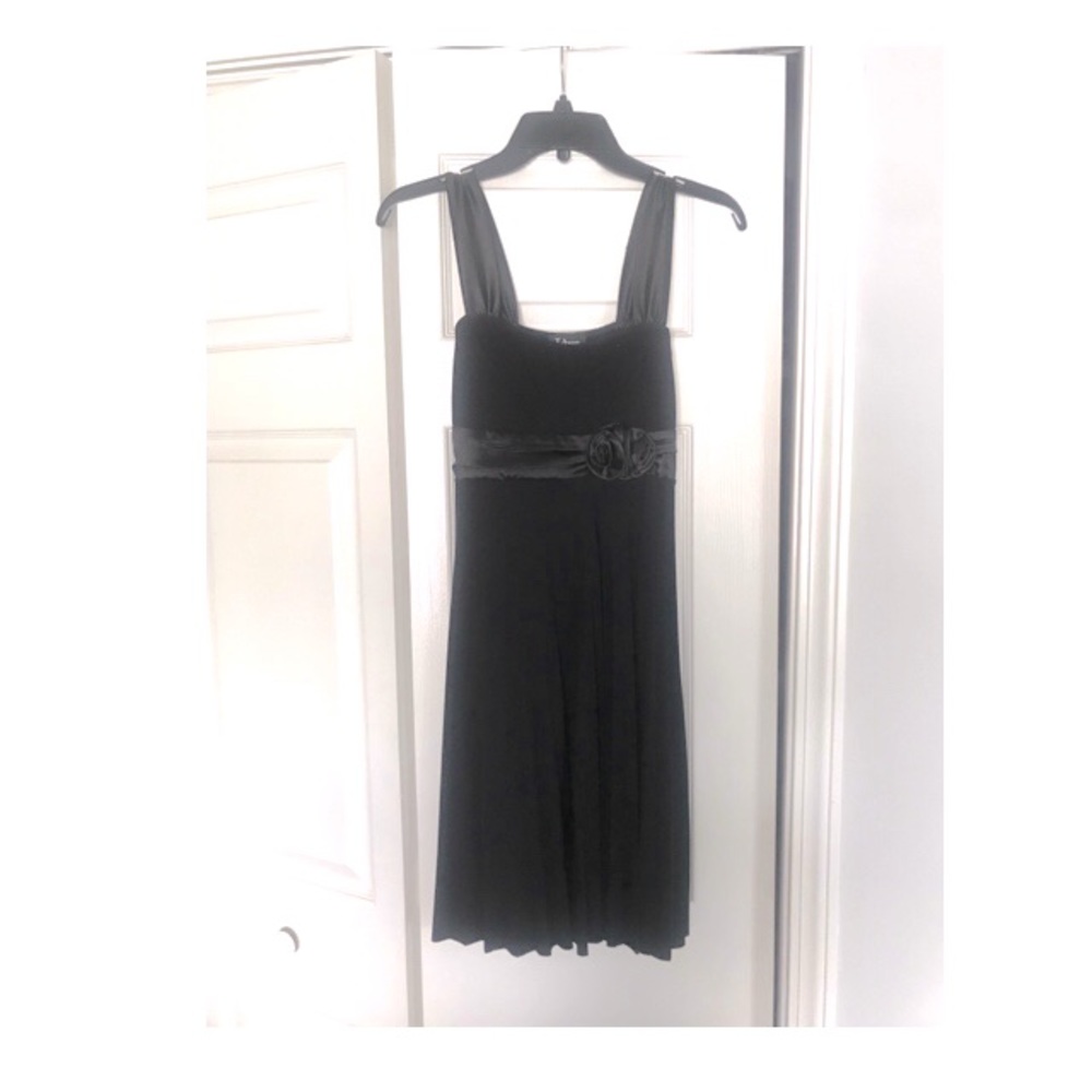 Black formal mid length dress